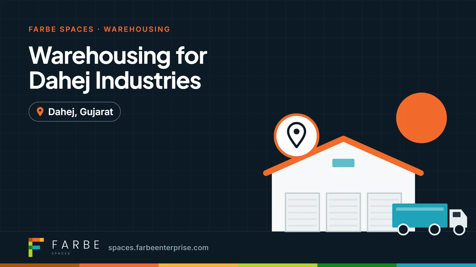 Cover image for “Warehousing for Dahej Industries”, a Farbe Spaces guide