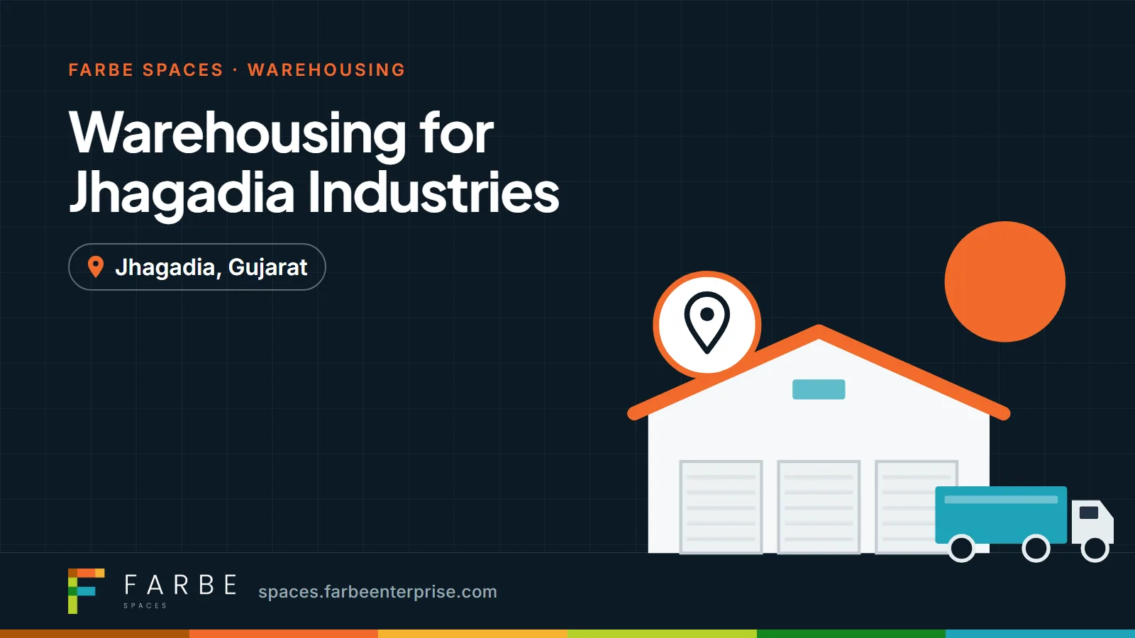 Cover image for “Warehousing for Jhagadia Industries”, a Farbe Spaces guide