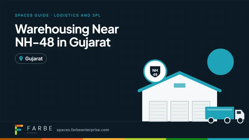 Cover image for “Warehousing Near NH-48 in Gujarat: Benefits for Logistics Businesses”, a Farbe Spaces guide